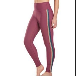 Wildberry/ purple 7/8 legging with stripe down side